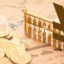金色的投资理财概念图